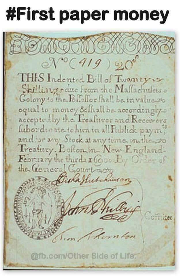 First Paper note / currency